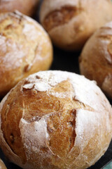 Fresh traditional bread in bakery.  France.