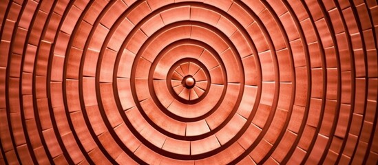 Fototapeta premium Circular Pattern of Orange Tiles