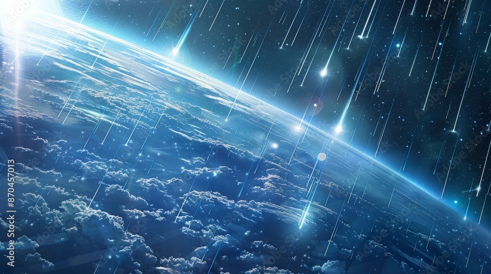 Poster cosmic rays rain down from space, bombarding our atmosphere with particles from distant corners of t