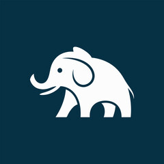 
simple Elephant logo vector icon illustration