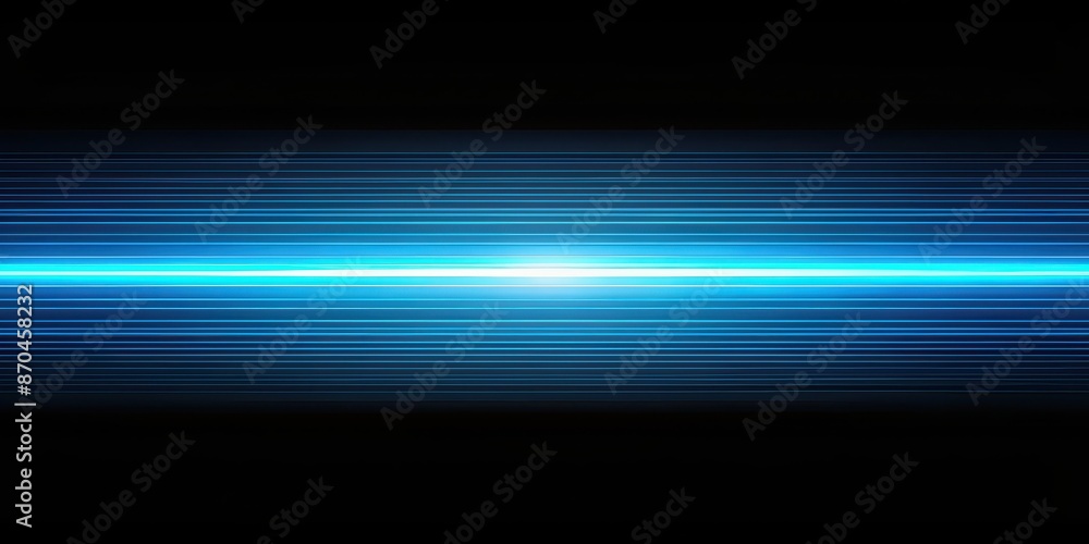 Canvas Prints Abstract horizontal blue lines on black background with shadows , abstract, pattern, horizontal, blue, lines, black