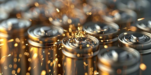 Preventing Battery Overheating Caused by Sparking Short Circuits. Concept Battery Safety, Overheating Prevention, Short Circuit Prevention, Fire Prevention, Electrical Safety