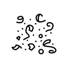 confetti icon vector in line style