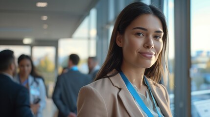 Naklejka premium The Businesswoman at Conference