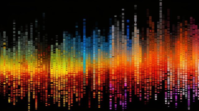 Abstract binary code texture digital programming pattern for software development