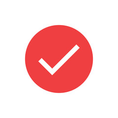 Verified check mark red icon vector