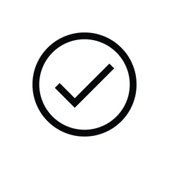 Verified check mark outline icon sign vector