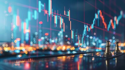 Fototapeta premium Double exposure of oil price charts and geopolitical events, illustrating market volatility