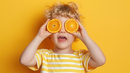 The child with orange slices