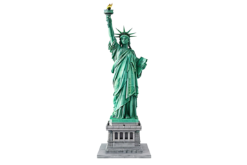 a statue of liberty with a torch with Statue of Liberty in the background
