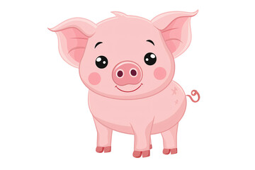 a cartoon of a pig