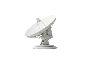 a white satellite dish on a white background
