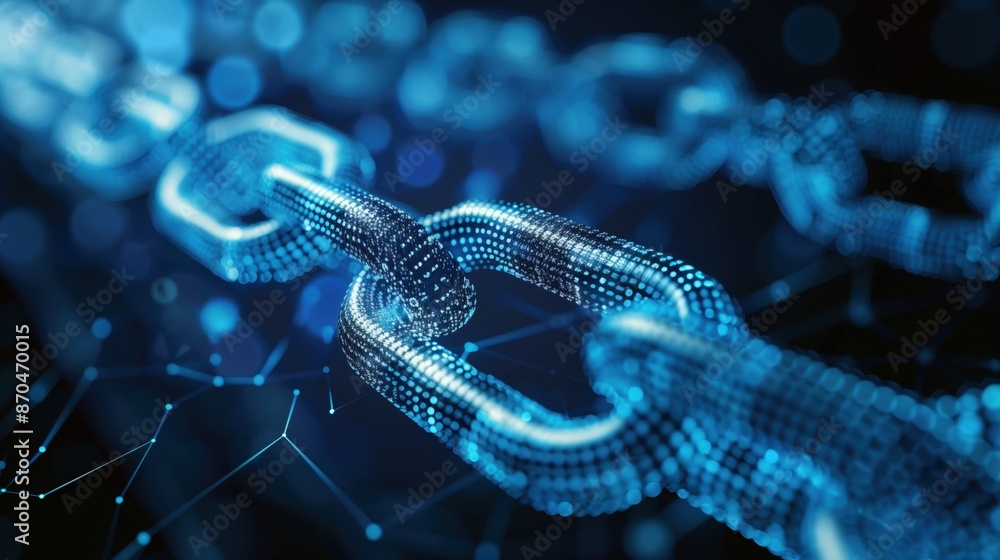 Poster secure asset management and investment with blockchain technology for investors in finance.