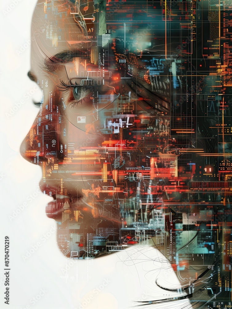 Poster ai-powered photo editing with intelligent filters and machine learning for digital art enhancement.