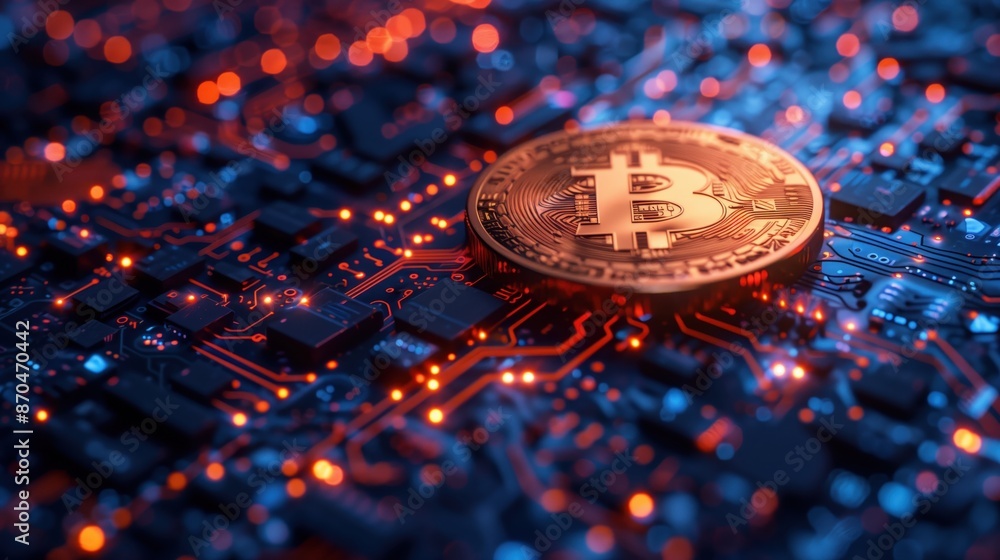 Poster cryptocurrency smart contracts represented holographically, showcasing automated agreements.