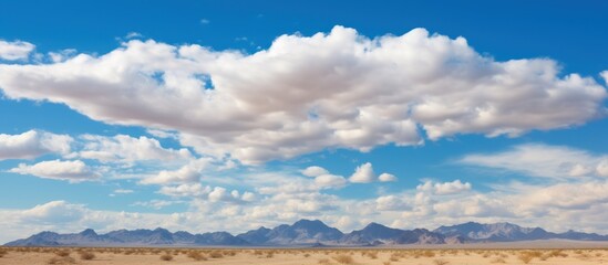 Obraz premium Desert Landscape Under a Cloudy Sky