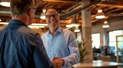 Obraz premium The Business Handshake Moment