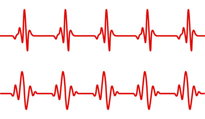 Heart beat pulse cardiogram wave heartbeat ecg ekg sign vector illustration design