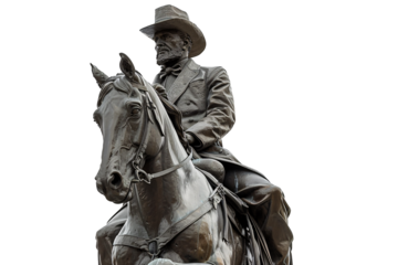 a statue of a man riding a horse