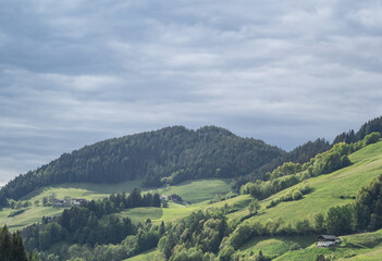 Landscape in Villnoess Valley in South Tyrol