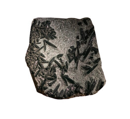 Tourmaline mineral on white, isolated