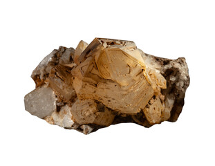  quartz mineral on white, isolated