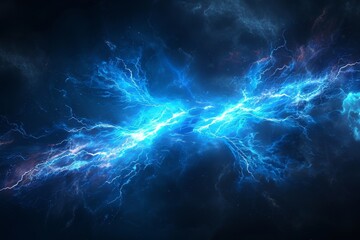 Fototapeta premium Electrifying Flash: Captivating Lightning on Dark Background