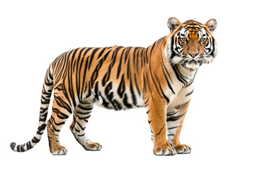 Fototapeta premium a tiger standing on a white background