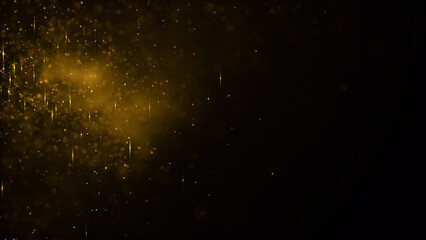 Gold particles golden dust bokeh event awards trailer titles cinematic concert openers luxury celebration background