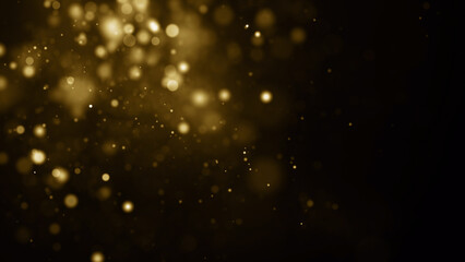 Gold particles golden dust bokeh event awards trailer titles cinematic concert openers luxury celebration background