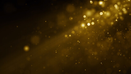Gold particles golden dust bokeh event awards trailer titles cinematic concert openers luxury celebration background