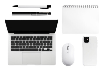 Work from home stationery set png cut out set