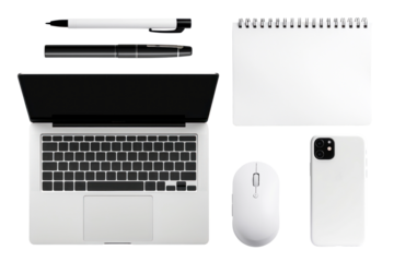 Work from home stationery set png cut out set