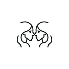 Gemini icon. Simple Gemini icon for social media, app, and web design. Vector illustration