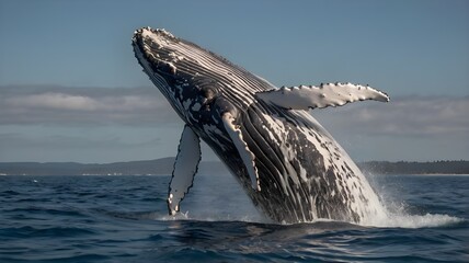 Fototapeta premium humpback whale in the sea