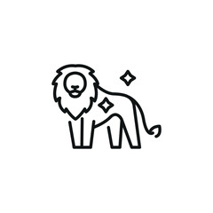 Leo zodiac sign icon. Simple Leo zodiac sign icon for social media, app, and web design. Vector illustration.