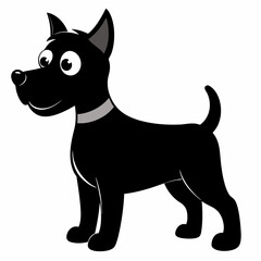 black and white dog