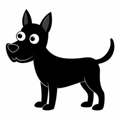 black and white dog,silhouette,vector