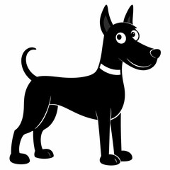 black and white dog