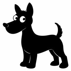 black and white dog,silhouette,vector