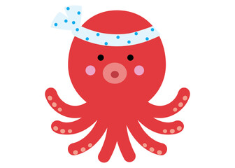 はちまきをしたタコ