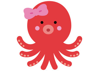 タコの女の子　イラスト