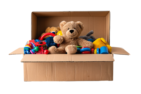 a box full of toys