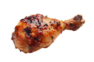 a close up of a chicken leg