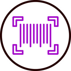Barcode Vector Line Purple Circle Black