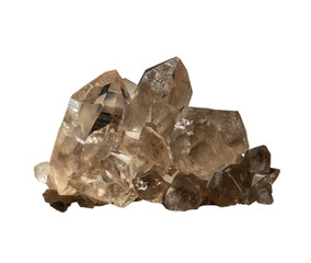  quartz mineral on white, isolated