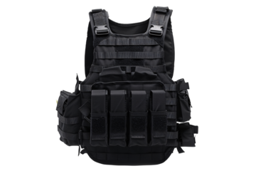 a black vest with multiple straps