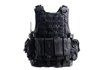 a black vest with multiple pockets