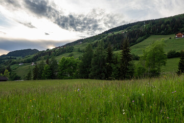 Fototapeta premium Landscape in Villnoess Valley in South Tyrol