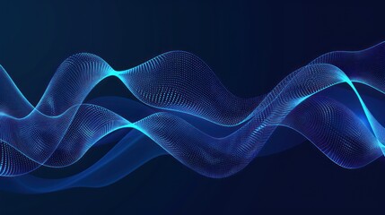 Fototapeta premium Abstract Blue Waves Background